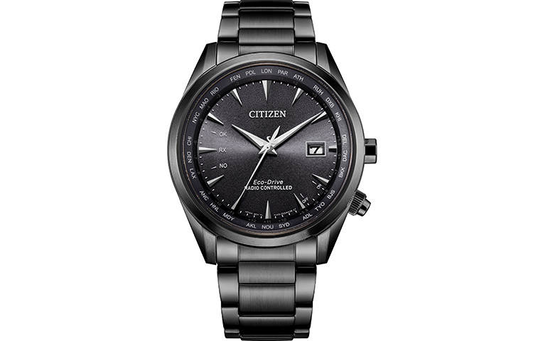 CITIZEN CITIZEN Sky Eagle Collection Light Powered Quartz Movement Watch 43mm Unisex Black Dial