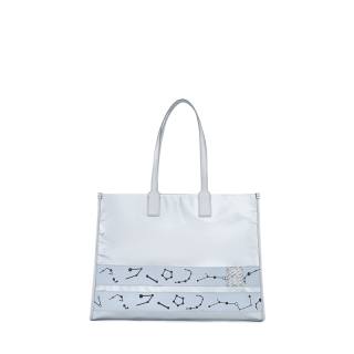 XTEP Fabric Chinese Fashion Trend Bag, Tote Bag, Shopping Bag, Handbag Regular Unisex Light Blue