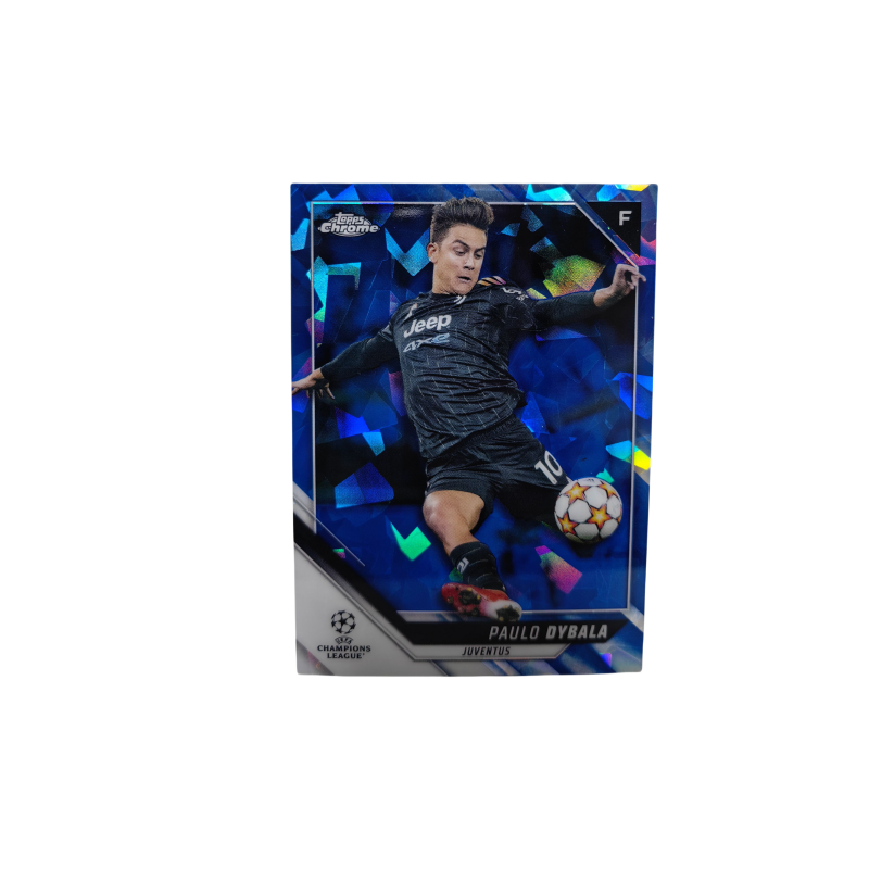 Topps Dybala, Juventus, Argentina, Little Magic, Blue Crushed Ice Hockey Pucks Star Cards, Card Collection Pass