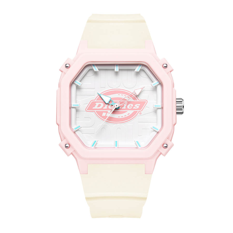 Dickies SS23 Dix Wrist Watches Quartz Movement Plastic Strap White Dial Women's Watch
