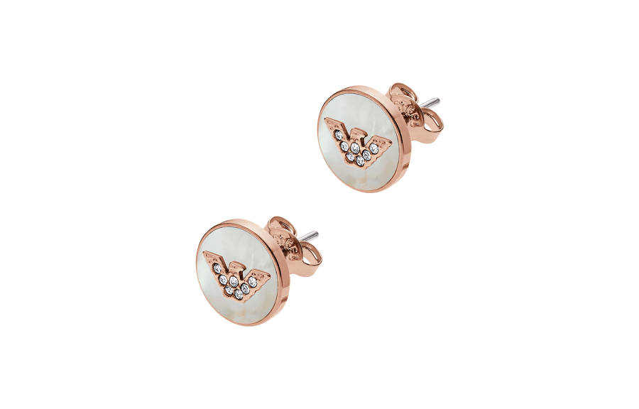 EMPORIO ARMANI Stainless Steel Stud Earrings Women's