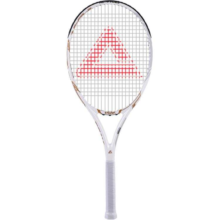PEAK Beginner Collection 280g Racket Weight 105 Square Inches Head Size White Gold Unisex Full Carbon Tennis Rackets