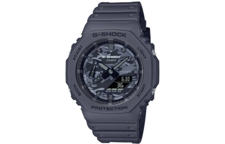 CASIO CASIO Men Liquid Crystal/Analog Dual Display Series Gray Watch GA-2100CA-8APR