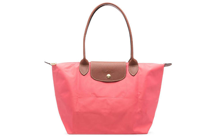 LONGCHAMP Le Pliage Cow Leather Trim Tote Bag, Shopping Bag, Dumpling Bag, Handbag, Shoulder Bag Medium Women's
