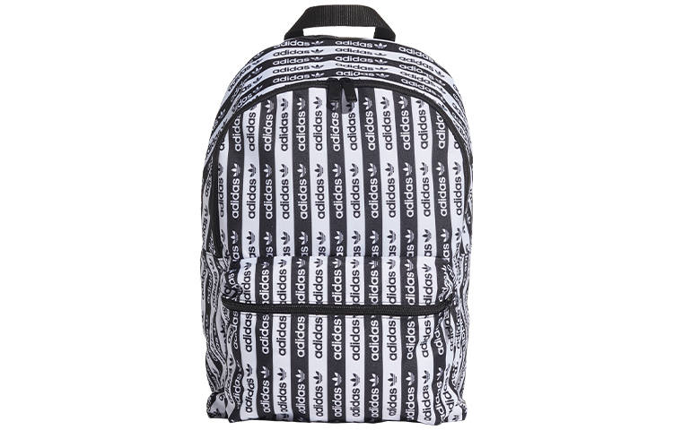 Adidas Originals Trefoil Polyester Plain Weave Fabric Backpack Regular Unisex Black White