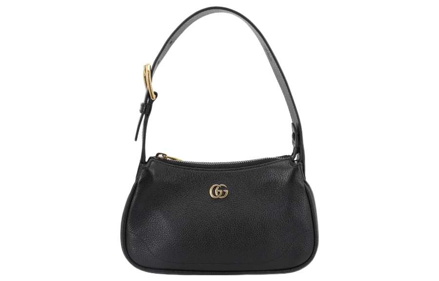 GUCCI Aphrodite Leather Shoulder Bag, Pochette Handbag, Shoulder Bag Women's Black