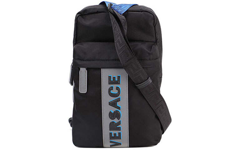 VERSACE VERSACE Nylon Fabric Sling Bag Regular Men's Black