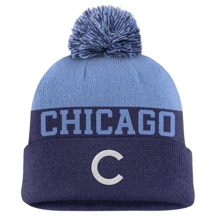 Nike Nike Chicago Cubs Rewind Peak Men's Nike Mlb Cuffed Pom Beanie
