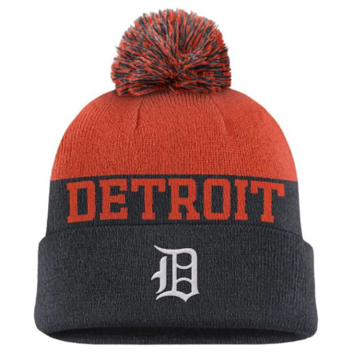 Nike Nike Detroit Tigers Rewind Peak Men's Nike Mlb Cuffed Pom Beanie