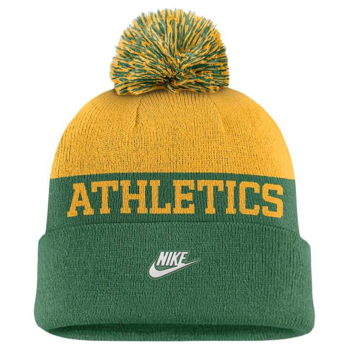Nike Nike Oakland Athletics Rewind Peak Men's Nike Mlb Cuffed Pom Beanie
