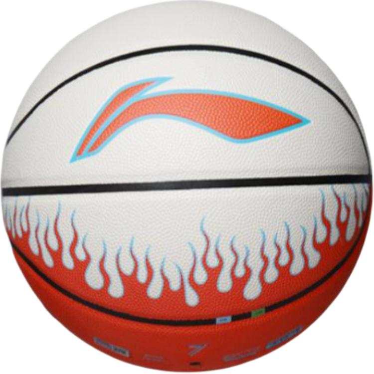 Li-Ning Li Ning Moisture Absorbing Leather Basketball White Red Size 7 Ball Indoor, Outdoor, All