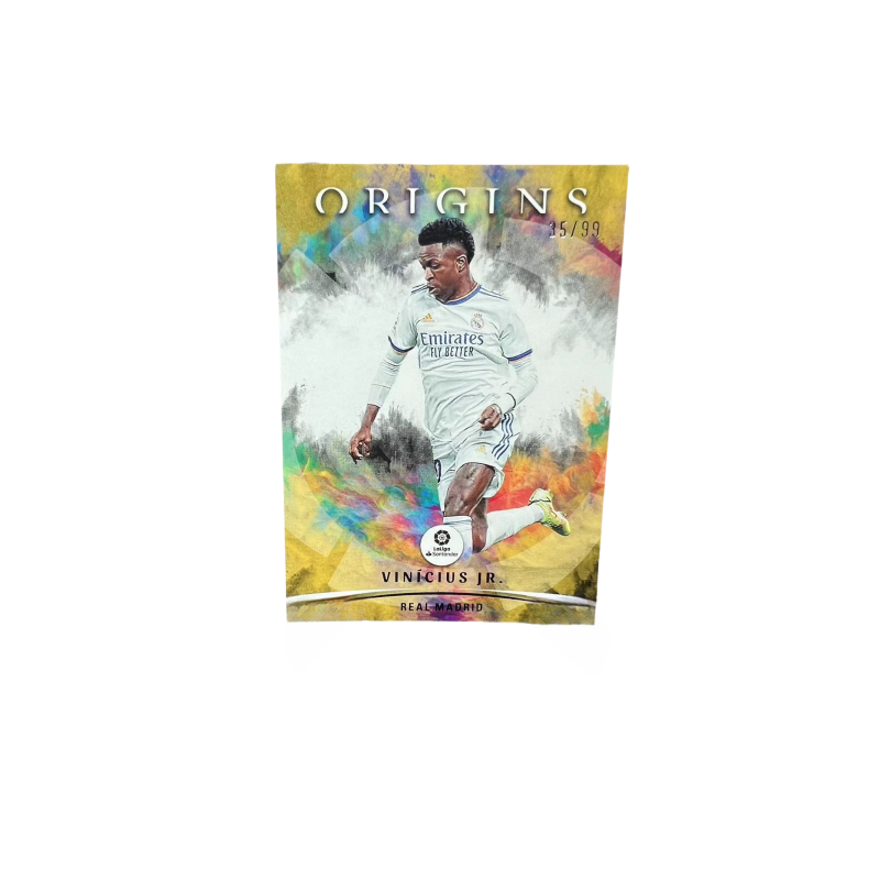 PANINI Obsidian, BR, Real Madrid, Origin Special Cards, Vinicius, Soccer Player Cards, Card Authentication Pass