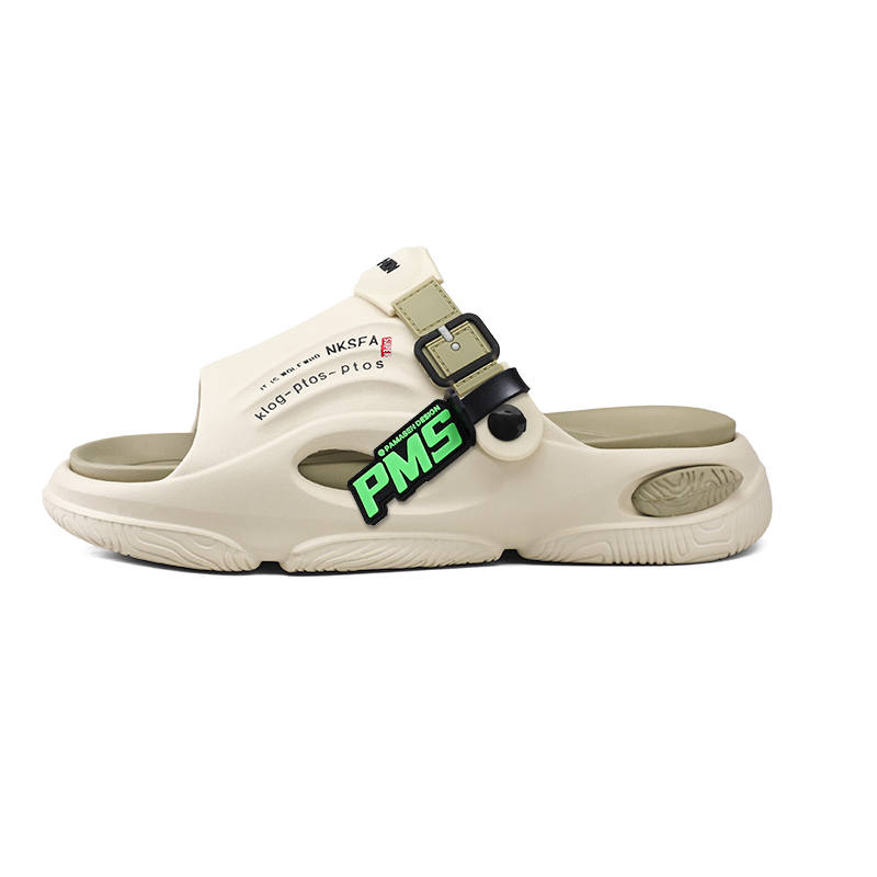 PAMASEN Slide Slippers Unisex Beige Green/beige Brown/black Orange