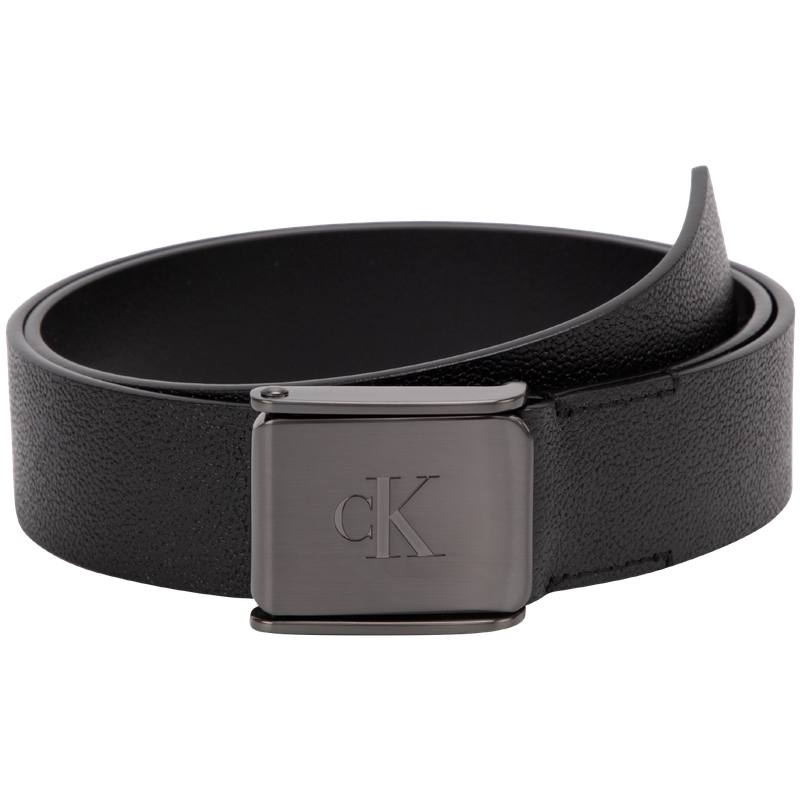 CALVIN KLEIN Cow Leather Belts Men's Space Black Width 3.8cm
