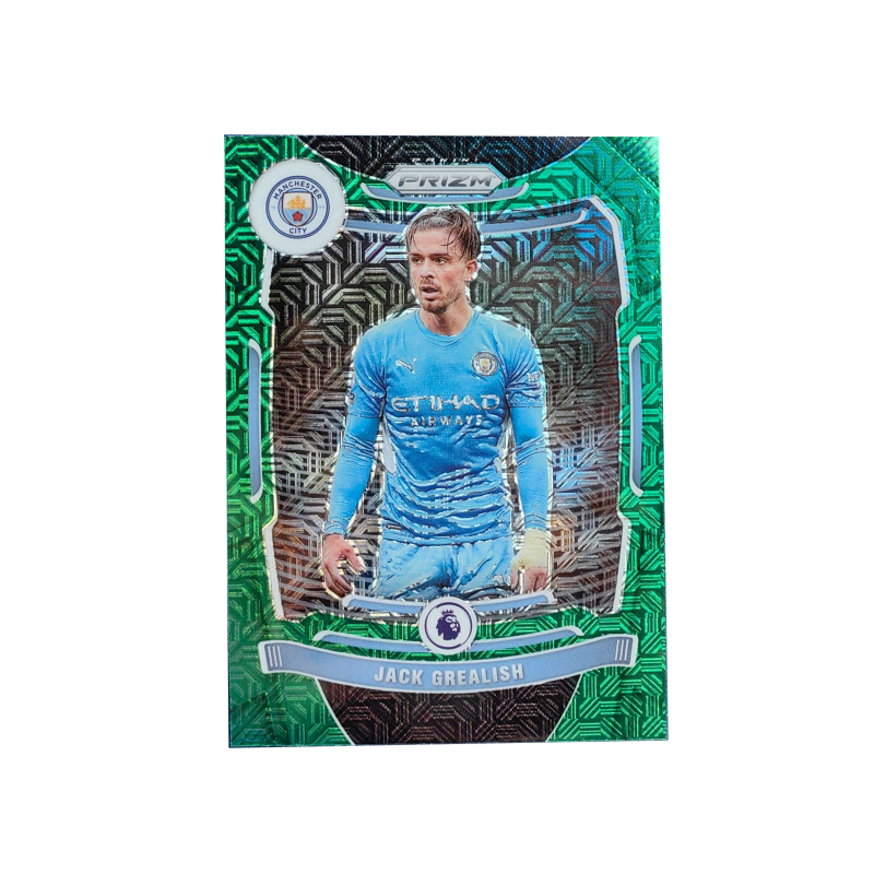 PANINI Grealish, Manchester City, England Prizm 21/22 Green Refractive, Player Card, Card Passable Sports Cards 1 Pc