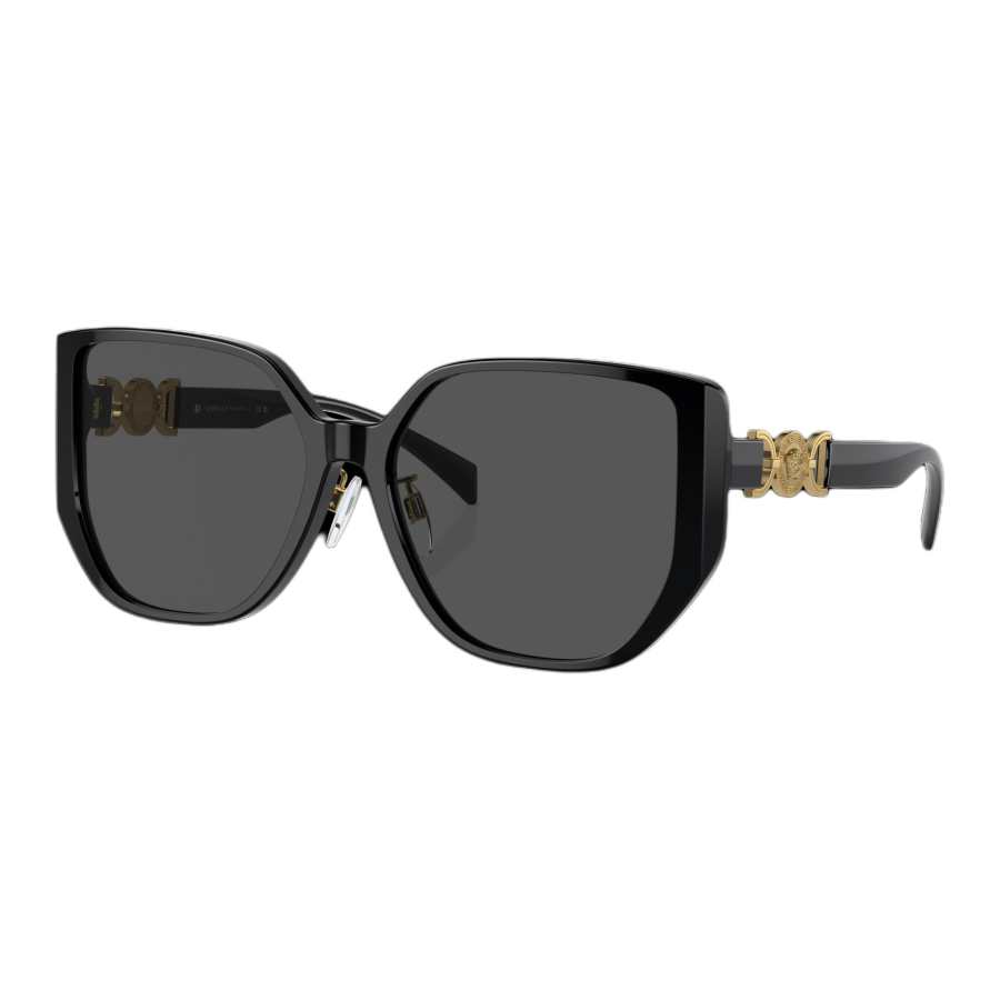 VERSACE VERSACE Acetate Square Sunglasses Unisex Black