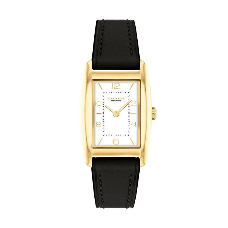COACH Wrist Watches Quartz Movement Cow Leather Strap 24mm White Dial Women's Watch