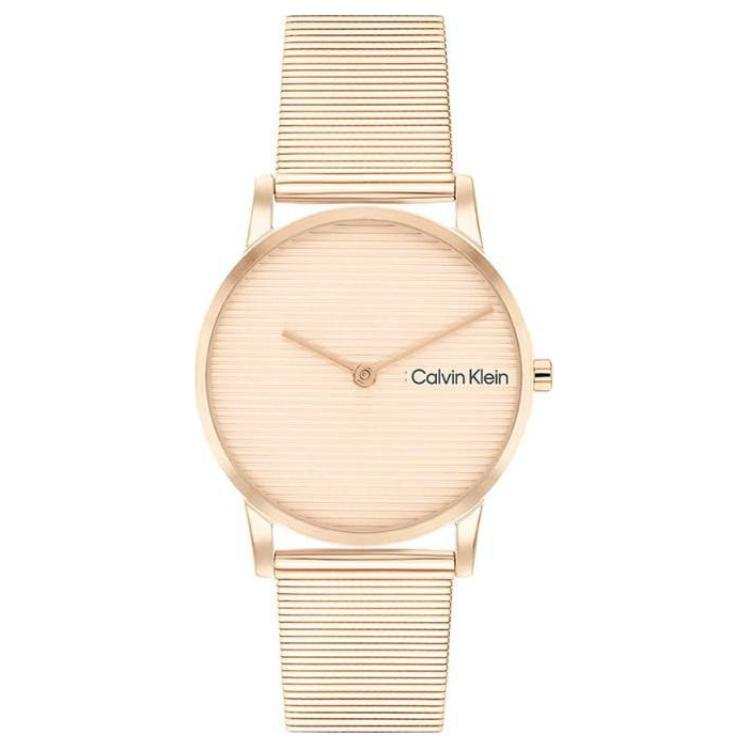 CALVIN KLEIN Wrist Watches Quartz Movement Steel Strap 30mm Rose Gold Watch Dial Women's Watch 30m Water Resistant