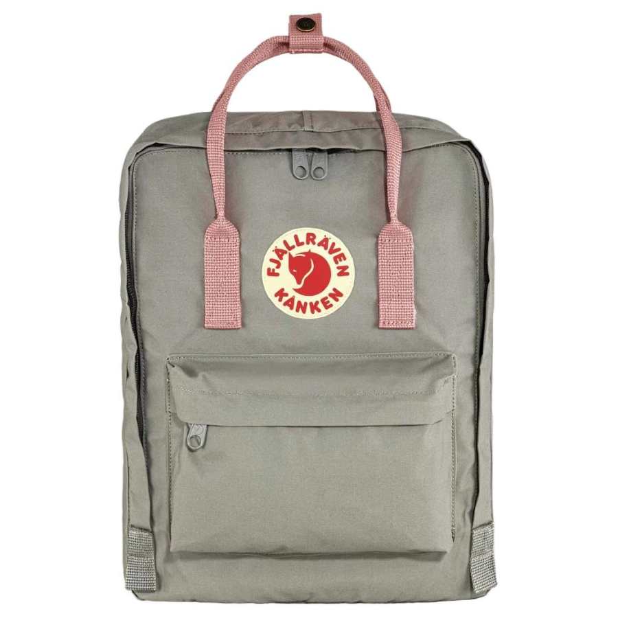 Fjallraven 16L Backpack Outdoor Bag Polyester Mist Gray & Pink Unisex