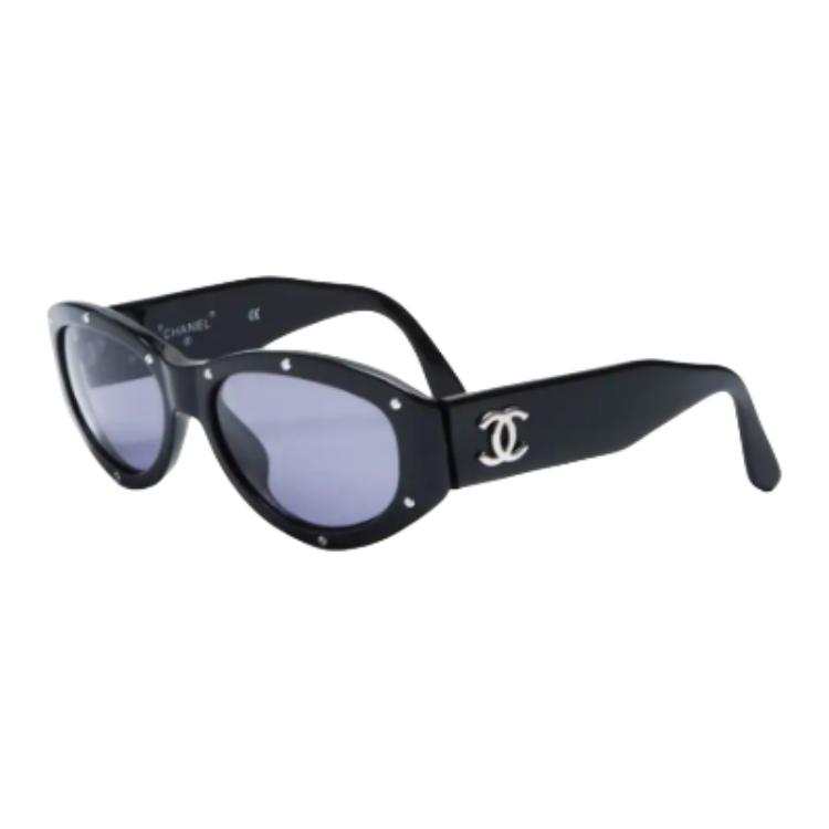 CHANEL CHANEL 1990 2000s Stud detail Sunglasses