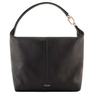 GIORGIO ARMANI ARMANI Lambskin Crescent Bag Handbag Large Women's Black
