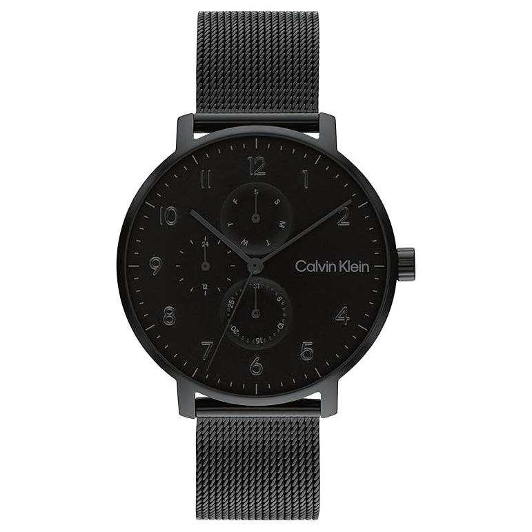 CALVIN KLEIN Wrist Watches Quartz Movement Stainless Steel Strap 40mm Black Dial Unisex 30m Water Resistant