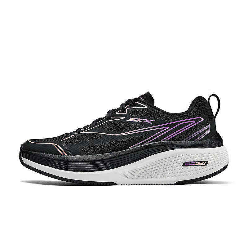Skechers GO RUN Elevate 2.0 Breathable Support Rebound Low top Running Shoes Women's Black Purple