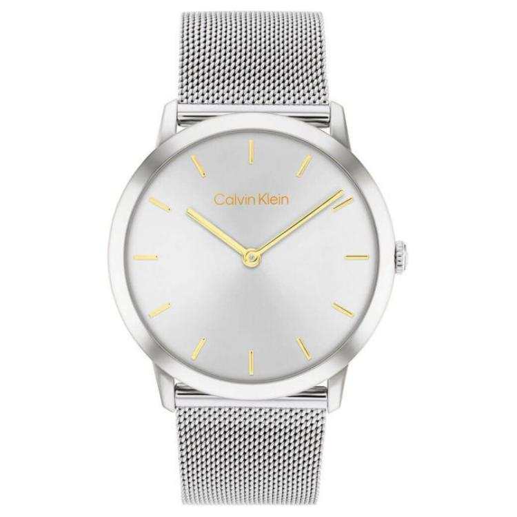 CALVIN KLEIN Wrist Watches Quartz Movement Stainless Steel Strap 37mm Silver Dial Unisex 30m Water Resistant
