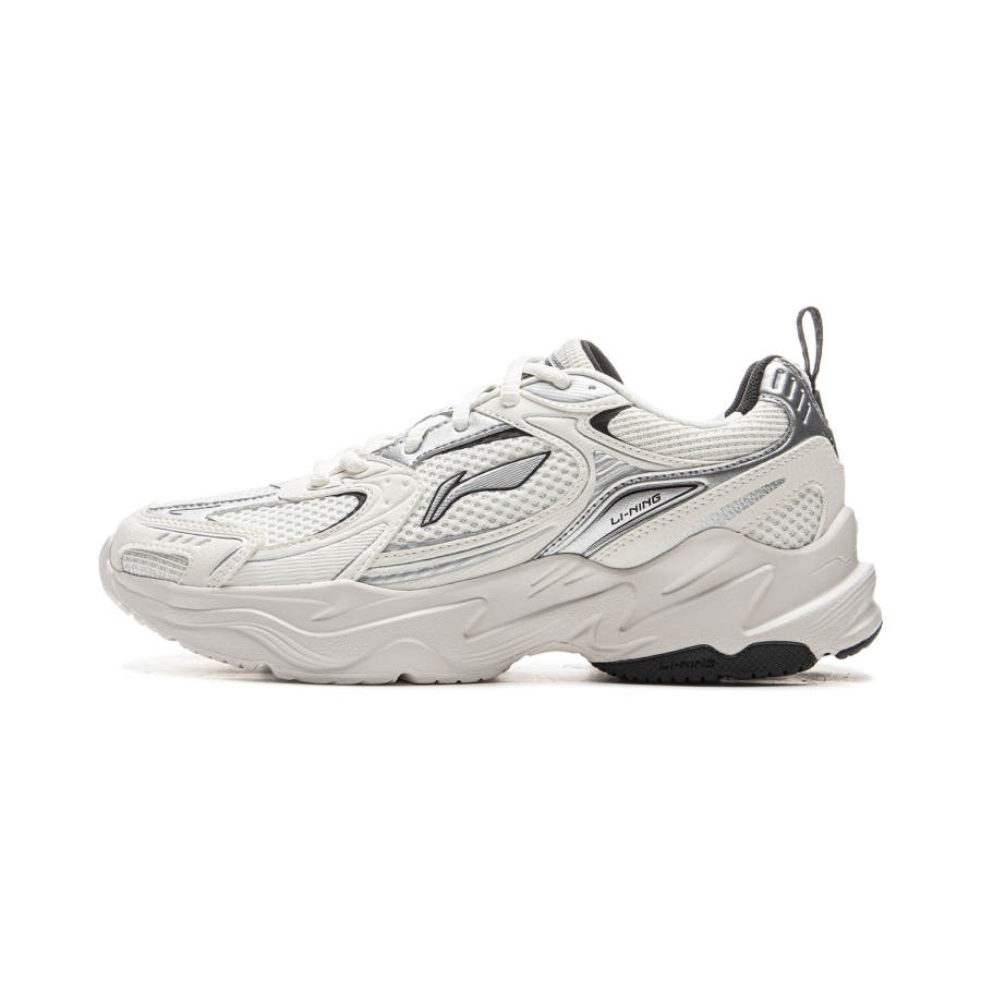 Li-Ning Li Ning Shooting Stars 2K Cushioning Slip Resistant Abrasion Resistant Low top Chunky Sneakers Women's White Silver