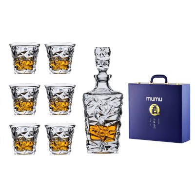MUMU Crack Clothing Sets 6 Pcs Cup+1 Pc Decanter+Box