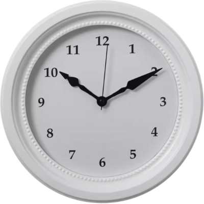 IKEA Quartz Movement Steel Wall Clock Unisex White