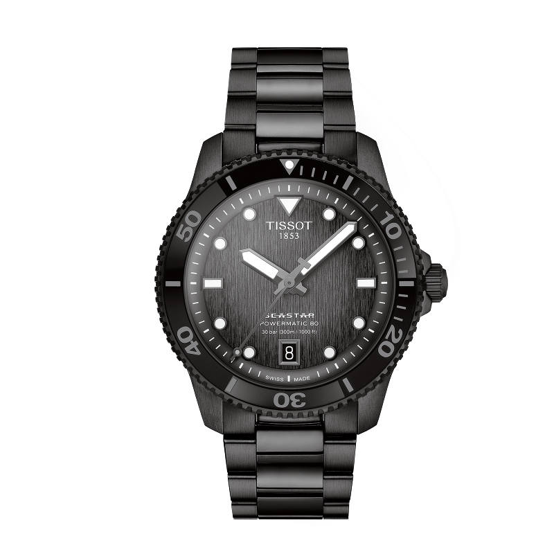 TISSOT Starfish Collection Automatic Mechanical Movement 300m Waterproof Unisex Watch 40mm Gray Dial