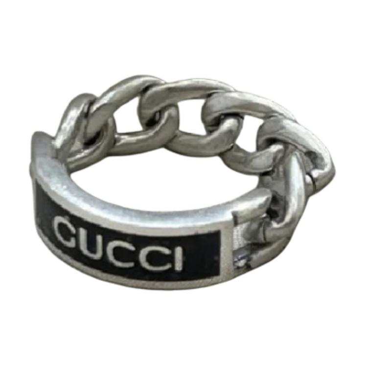 GUCCI GUCCI 925 Sterling Silver Rings Unisex Silver