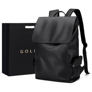 GOLF Synthetic Leather Backpack Large Men's Black/Gray