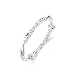 VANA 990 Silver Material Sterling Silver Bangles Women's Silver White