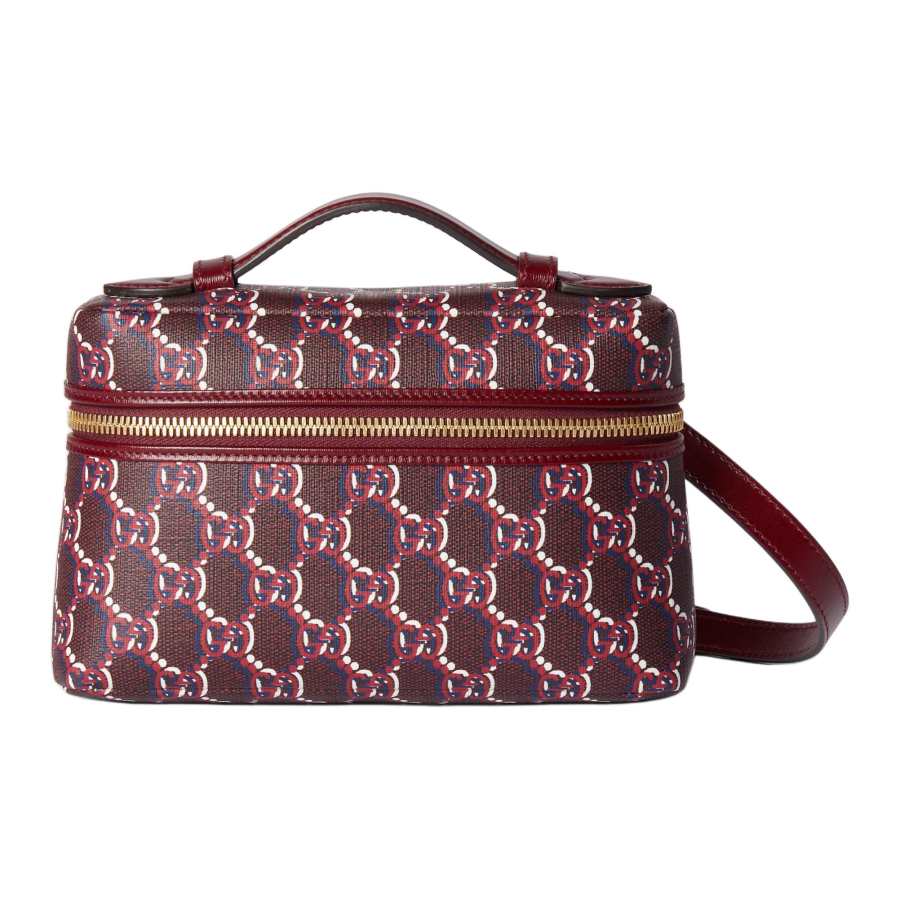 GUCCI Leather Trim Handbag, Shoulder Bag, Crossbody Bag Extra Mini Women's Red