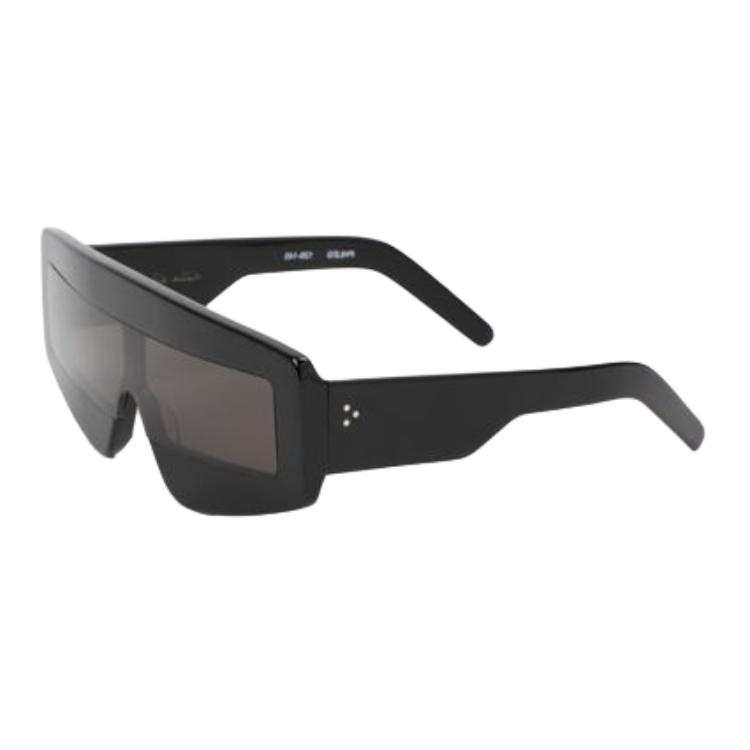 RICK OWENS RICK OWENS/RO Acetate Irregular Shape Sunglasses Men's Black