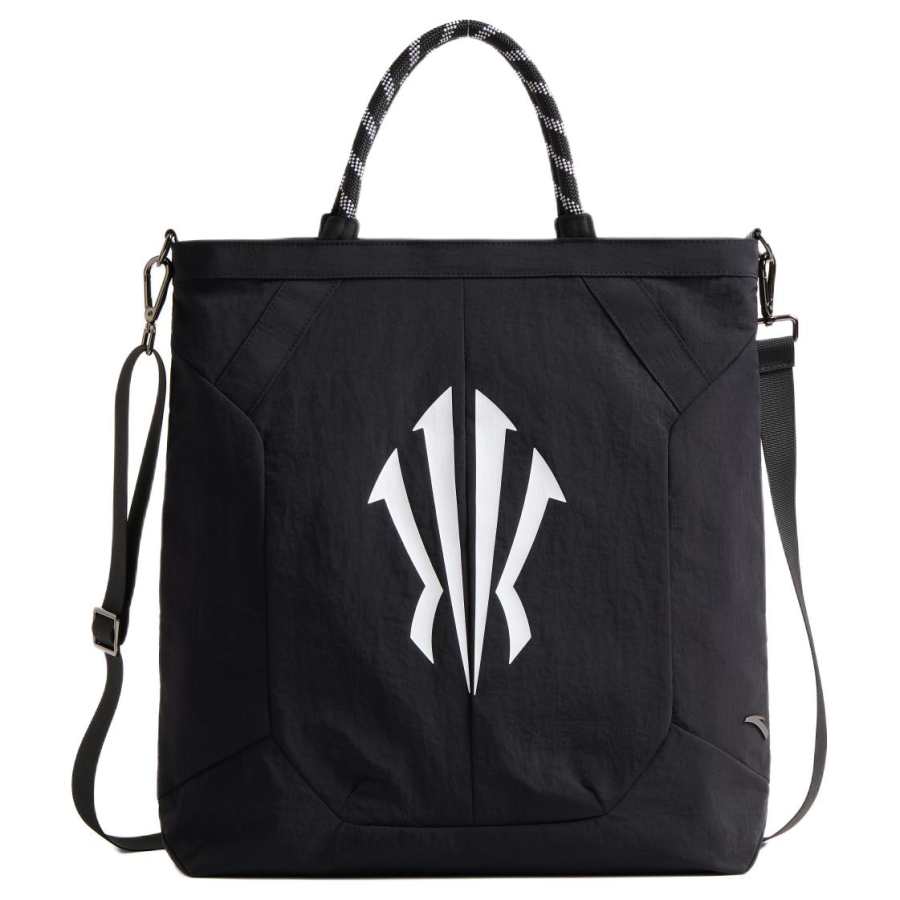 Anta Fabric Crossbody Handbag Unisex Black