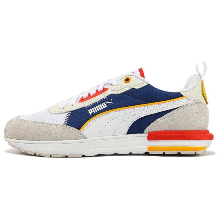 PUMA R22 Comfortable And Lightweight Abrasion Resistant Low top Casual Shoes Unisex White Blue