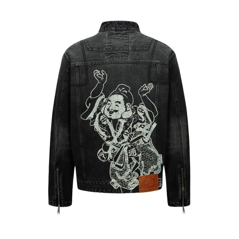 EVISU EVISU Denim Jackets Men's Denim Black Moderate