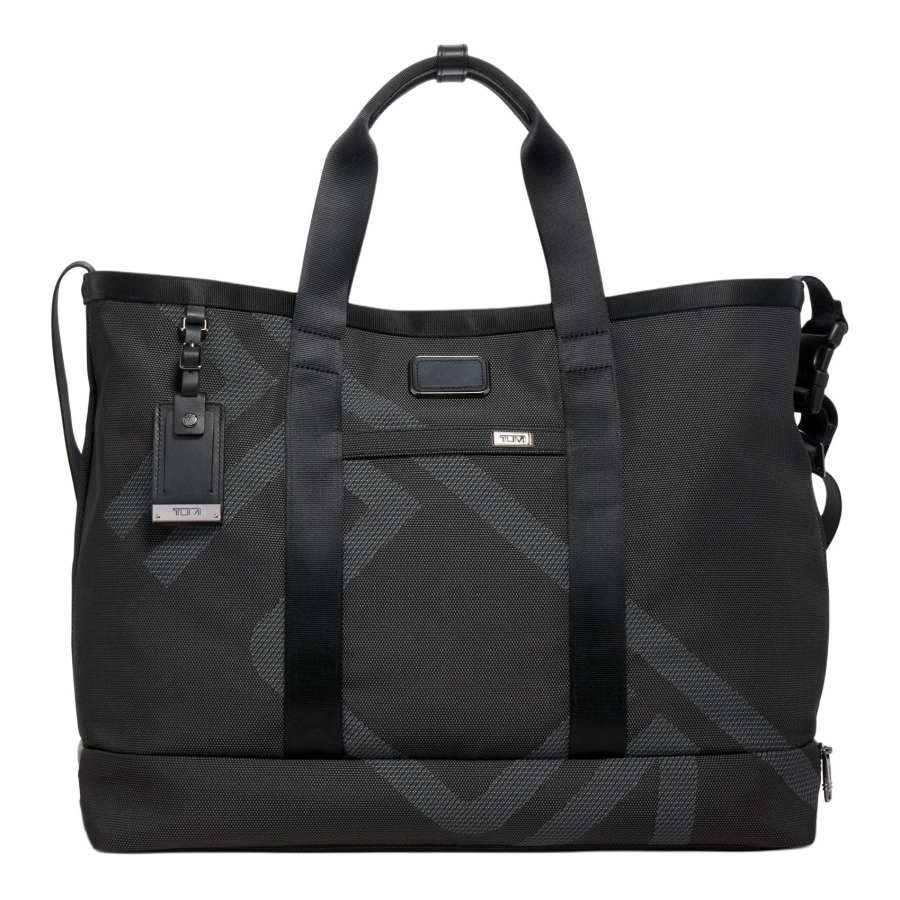 TUMI Alpha Fabric Tote Bag, Shopping Bag, Shoulder Bag, Crossbody Bag, Handbag Men's Black & Gray
