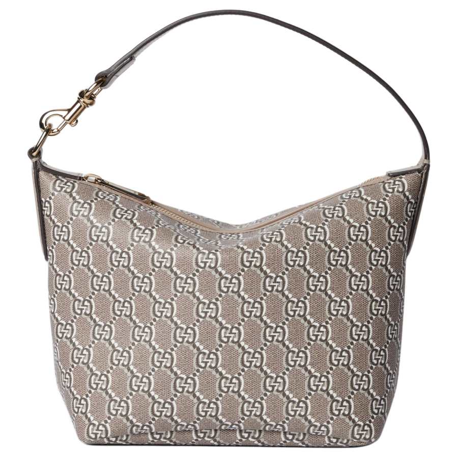 GUCCI Supreme Optical Effect Canvas Handbag Extra Mini Women's Taupe