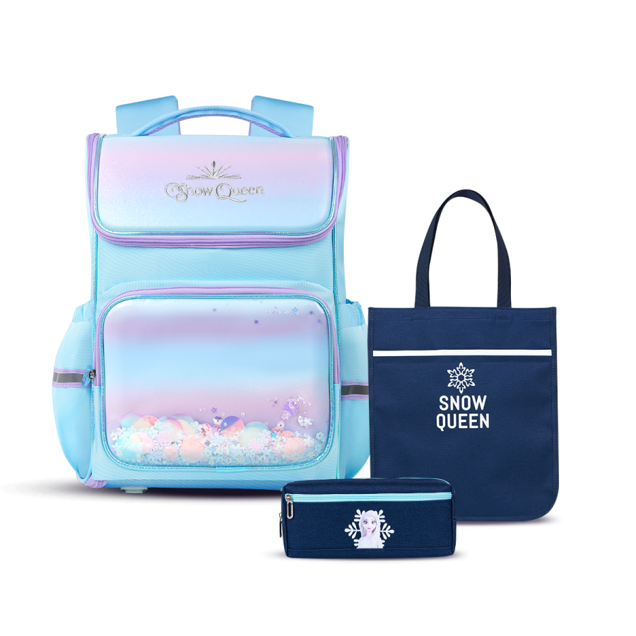 Disney Disney Polyester With PU Backpack Regular Unisex Blue/Navy Blue/Purple/Black