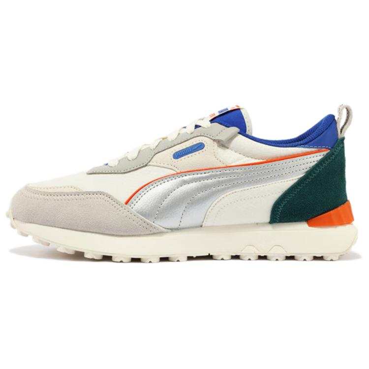 PUMA Rider FV Abrasion Resistant Low top Casual Shoes Unisex Beige Silver Gray