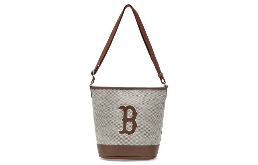 MLB Canvas Bucket Bag, Portable Crossbody Bag, Shoulder Bag Regular Unisex Brown Gray Multicolor