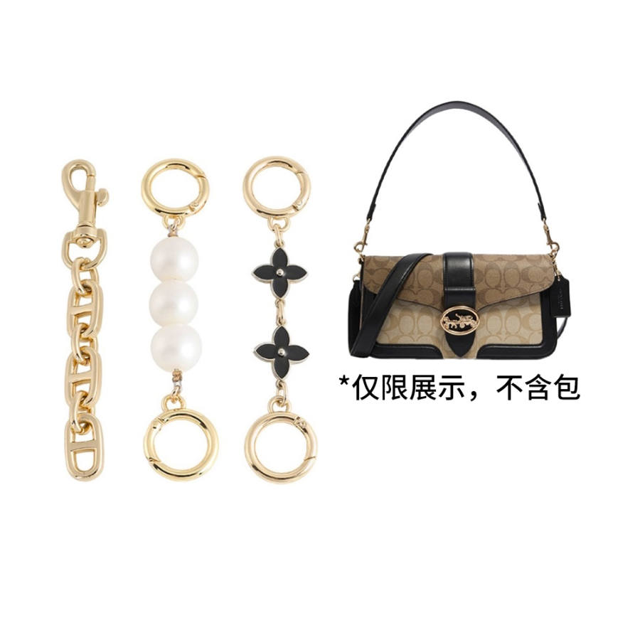 Ingenuity Handmade Metal Bag Straps Women's Gold tone