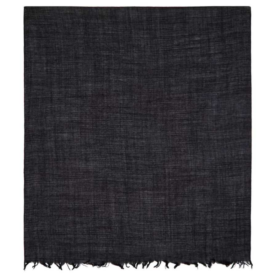RICK OWENS RICK OWENS/RO Virgin Wool Knit Scarves Unisex Black
