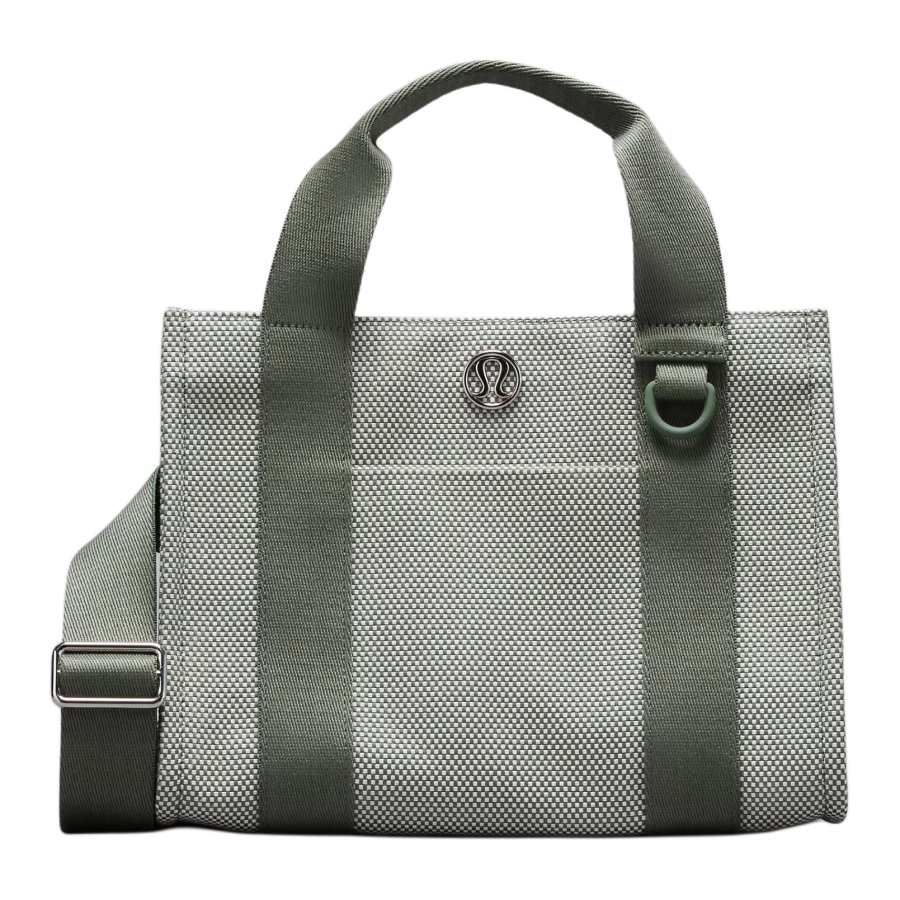 Lululemon Two Tone Handbags Gray Eucalyptus Color Spliced With Light Ivory Color.