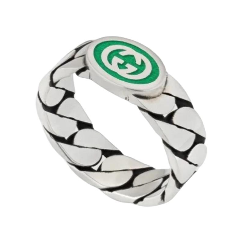 GUCCI GUCCI Sterling Silver Interlocking G Ring