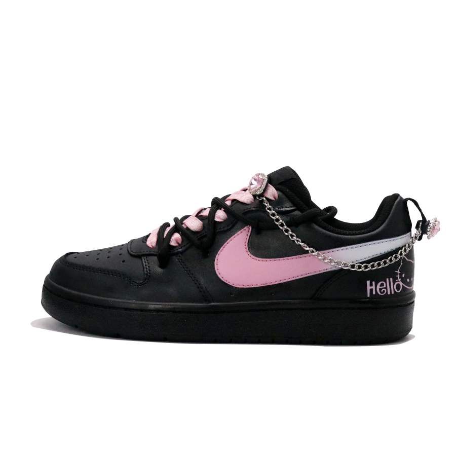 Nike Nike Court Borough Skateboard Shoes Women's Low Top Black/Pink/White